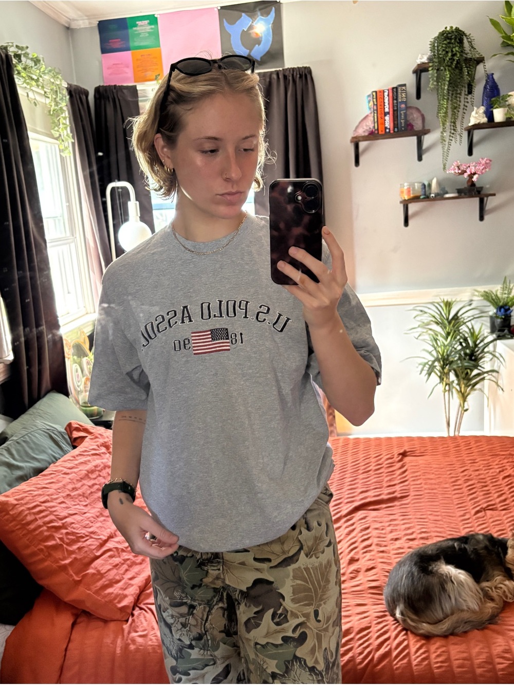 U.S. Polo Assn. Gray Logo Tee